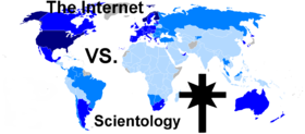 <b>War map</b>: Details internet coverage in countries since  the war which begun between the internet and the Church on January 19