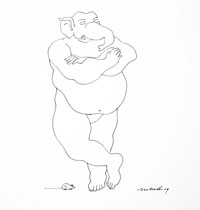 <b>Natty Ganapati</b>: One of Kerkar's sketches. (Click to see the full series)