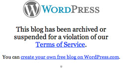 <b>No Motoons here</b>: Wordpress claim that satirical comics of Mo contravene their terms of service